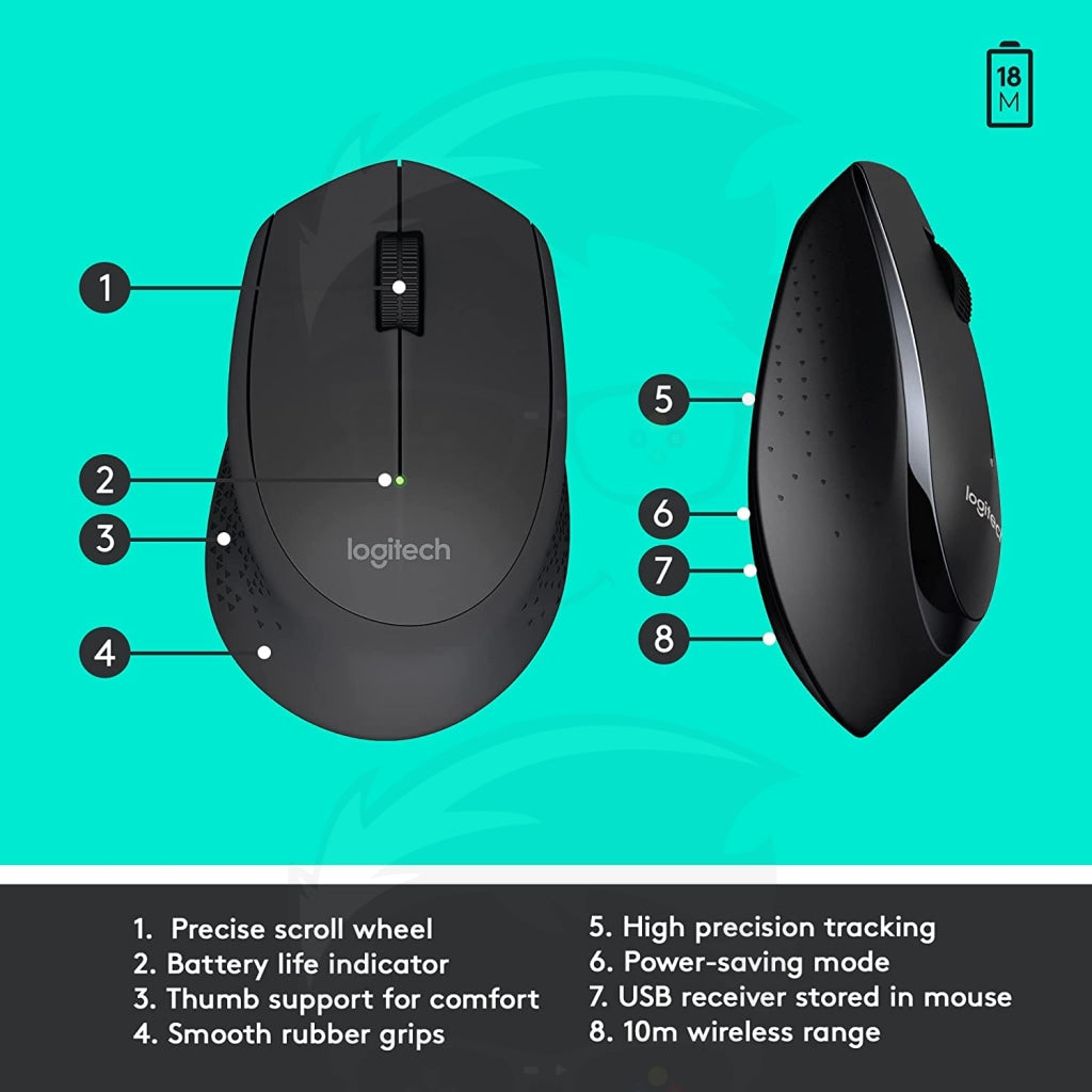 Logitech MK345 Wireless Combo Full-Sized Keyboard with Palm Rest and Comfortable Right-Handed Mouse - Black Logitech MK345 Wireless Combo Full-Sized Keyboard with Palm Rest and Comfortable Right-Handed Mouse - Black
